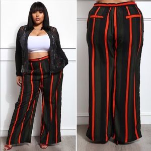 Striped Wide Leg Pants